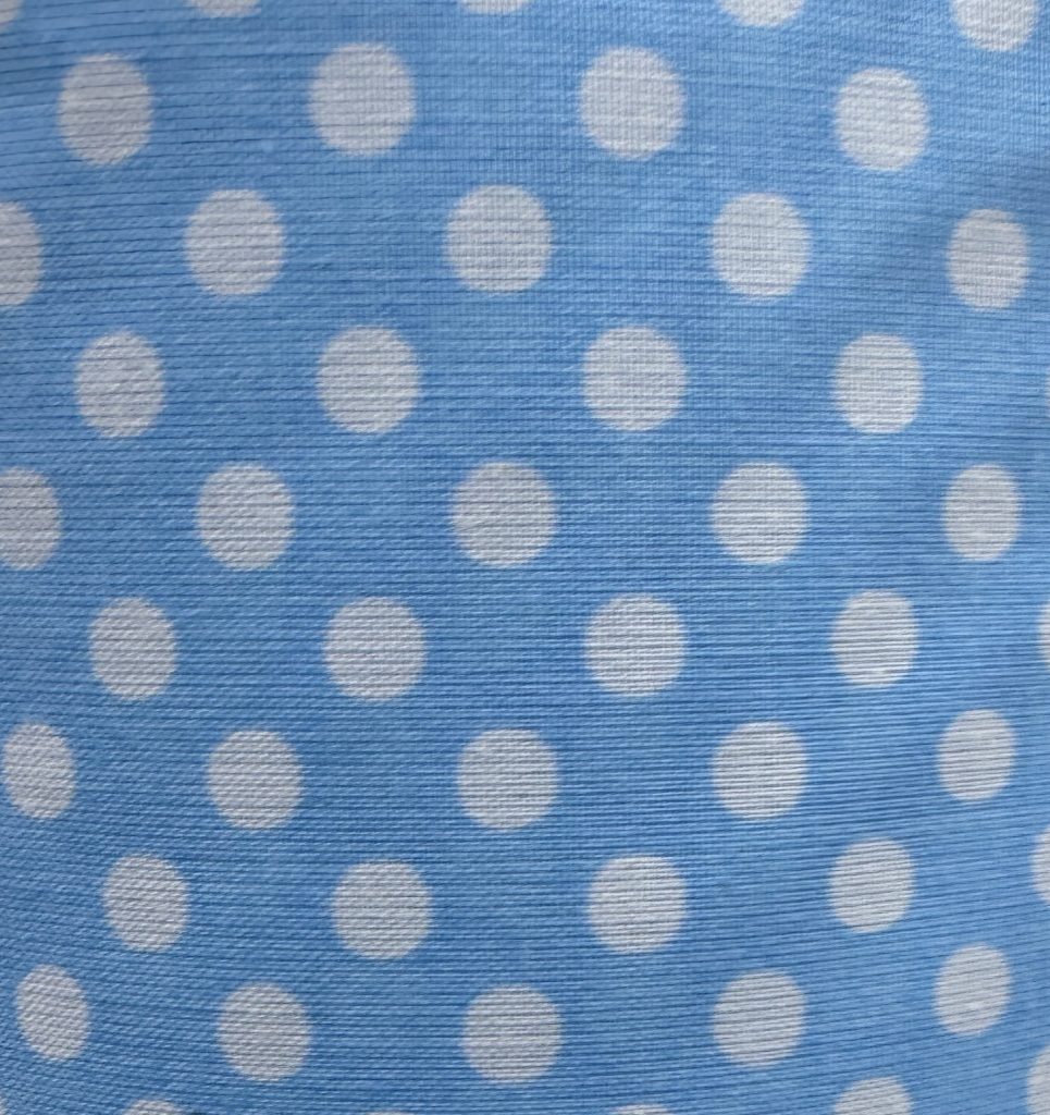 Tela de Flamenca Azul Celeste con Lunares Blancos