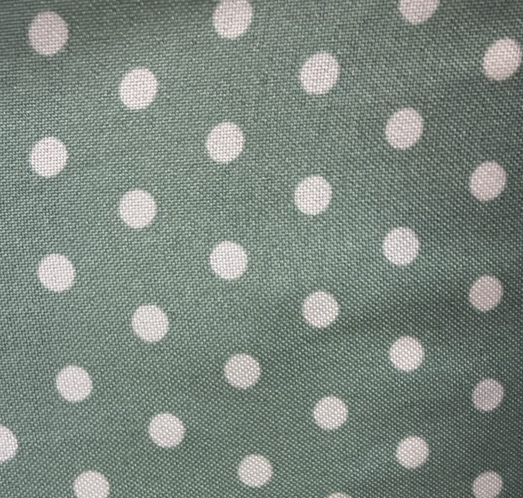 Tela de Flamenca Verde Oliva con Lunares Blancos