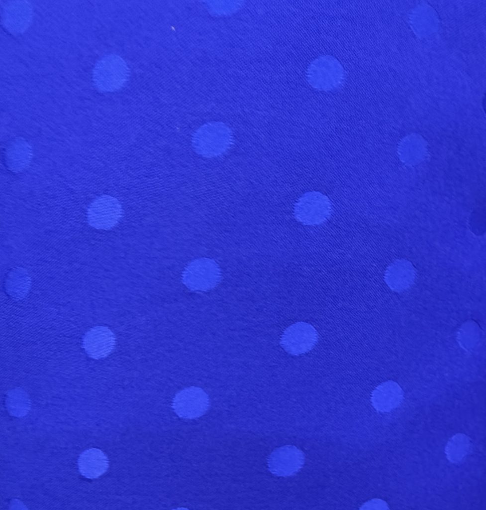 Tela de Flamenca Azul Royal con Lunar Azul