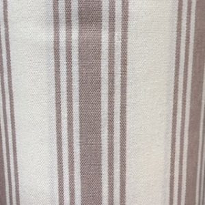 Tejido rústico rayas crudo y rojo suave 280 cm