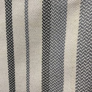 Tejido rústico rayas beige y negro 280 cm